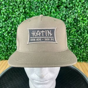 NWT Katin Born Here Die Here Flat Brim Adjustable Snapback Tan Surf Hat Cap